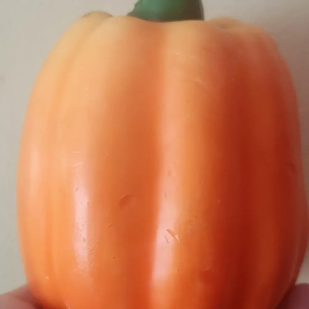 Vintage Halloween Pumpkin Candle 6 in tall